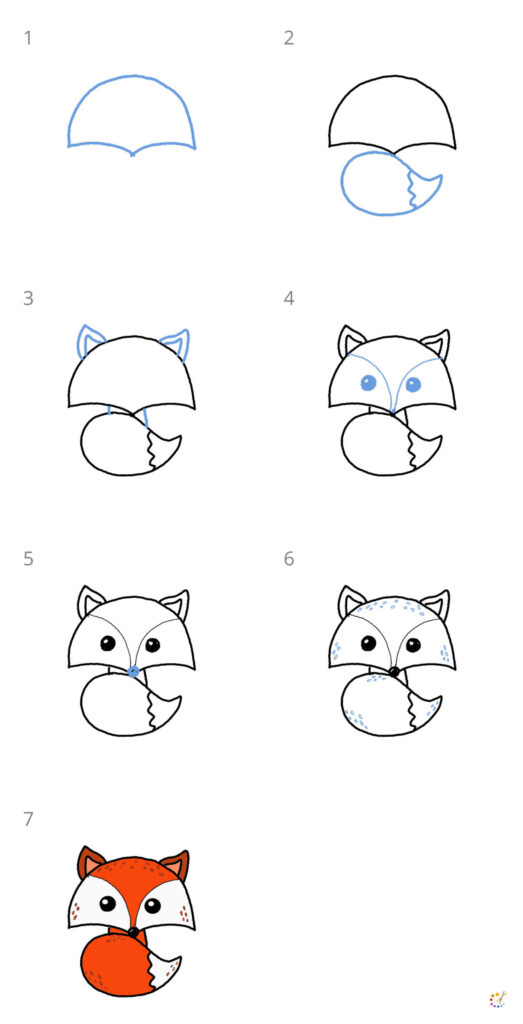 How to draw a fox