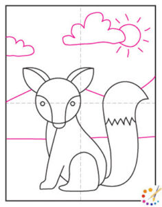 How to draw a fox