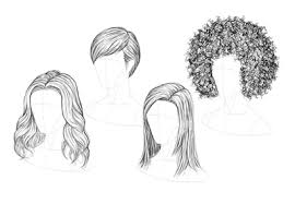 How to draw female Hair