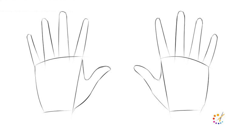 How to draw a hand