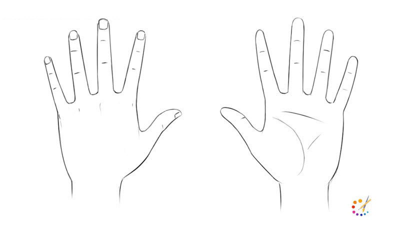 How to draw a hand