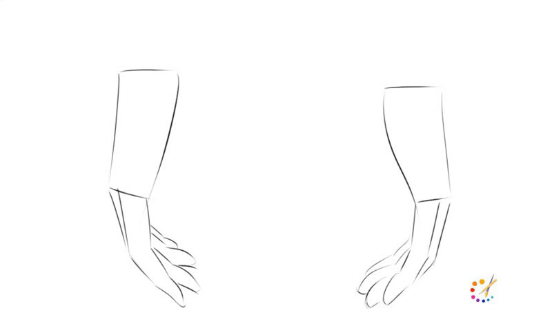 How to draw a hand