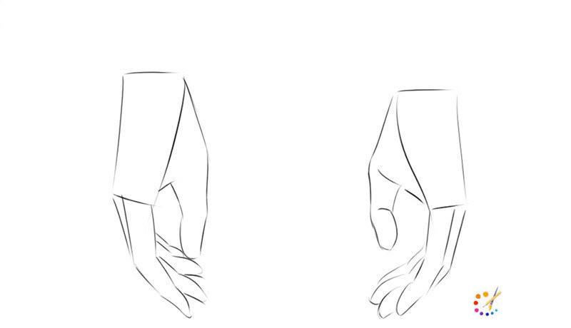 How to draw a hand