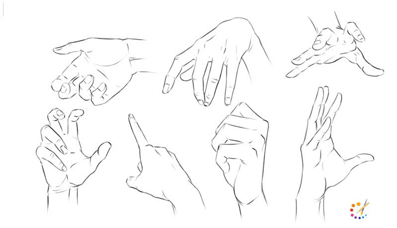 How to draw a hand