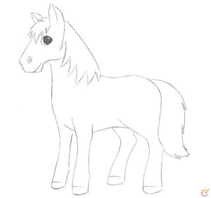 How to draw a horse