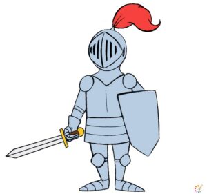 How to draw a knight