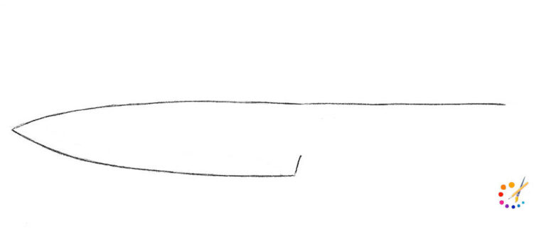 How to Draw a Knife Step By Step – For Kids & Beginners
