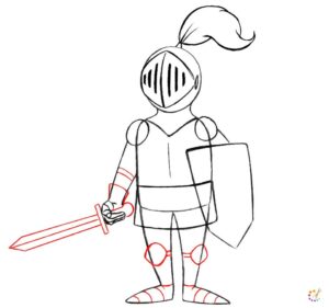 How to draw a knight