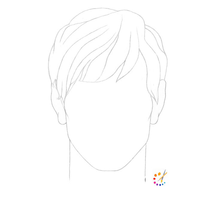 How to draw male hair