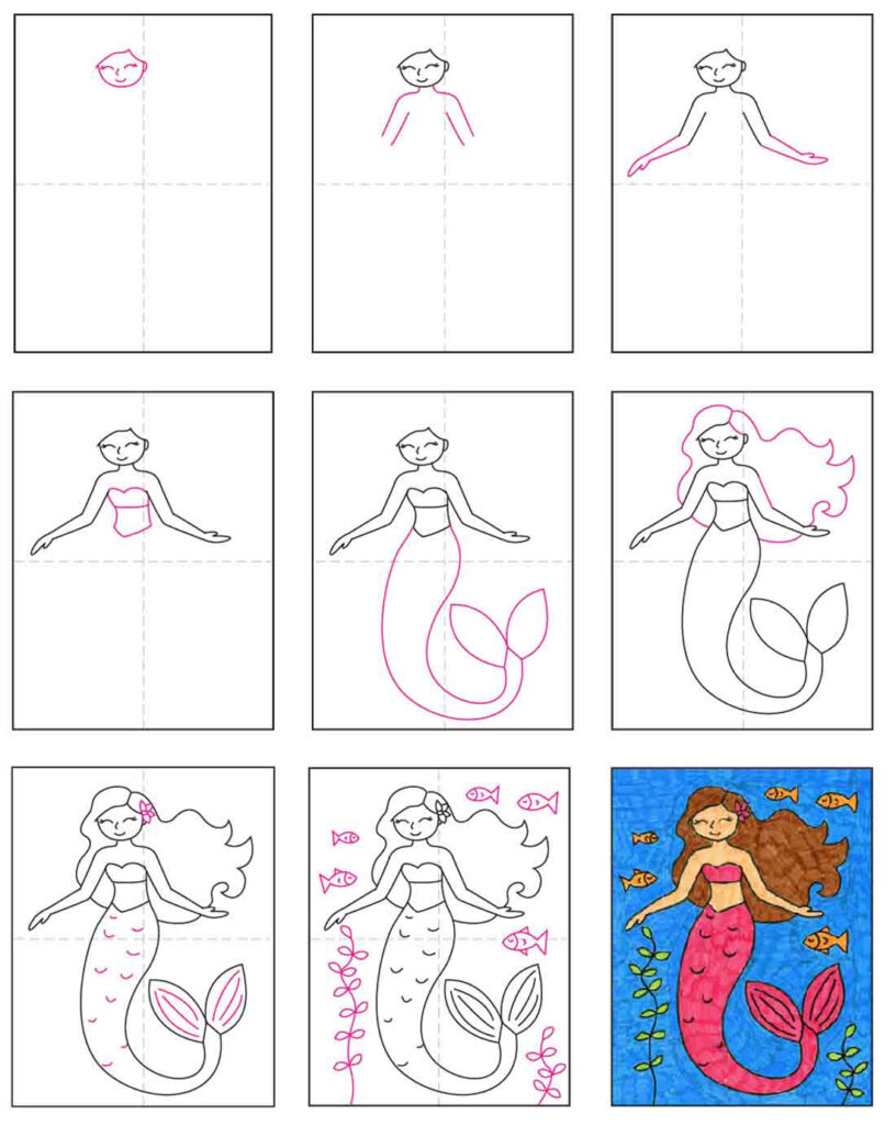 How to draw mermaid