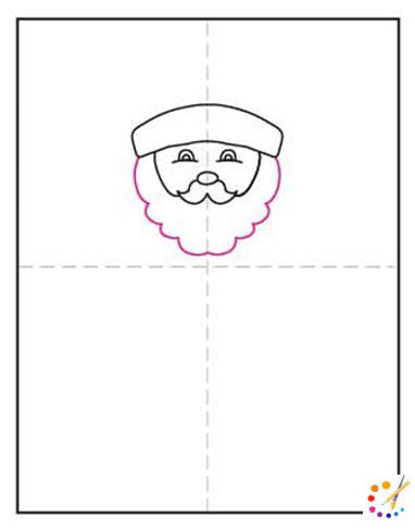 How to draw a Santa Claus