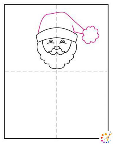 How to draw a Santa Claus