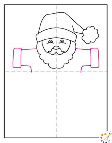 How to draw a Santa Claus