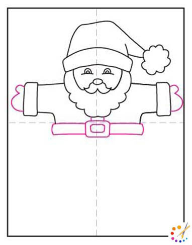 How to draw a Santa Claus