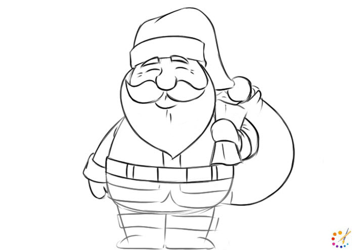 How to draw a Santa Claus