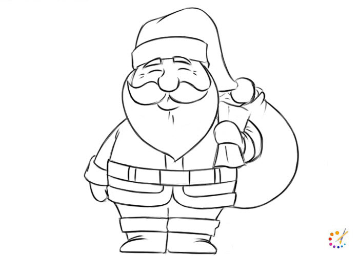 How to draw a Santa Claus