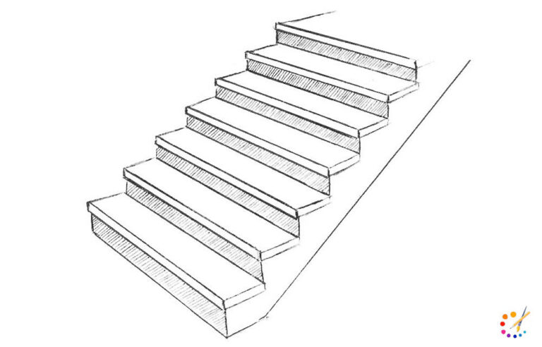 How to Draw Stairs Step By Step – For Kids & Beginners