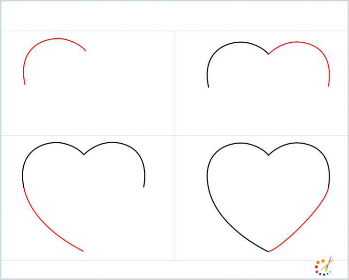 how to draw a heart