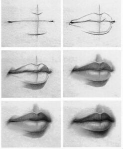 how to draw mouth