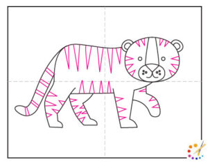 How to draw a Tiger