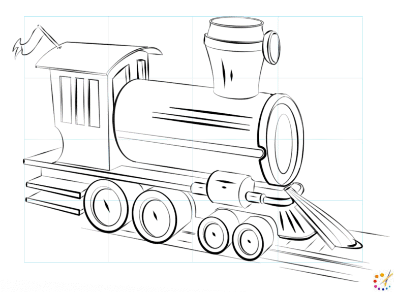 How to draw a train