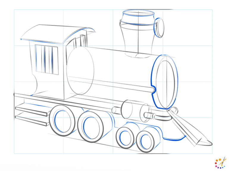 How to draw a train