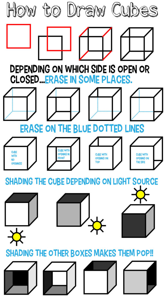 how to draw cube