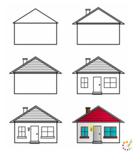 How to Draw a House Step By Step – For Kids & Beginners