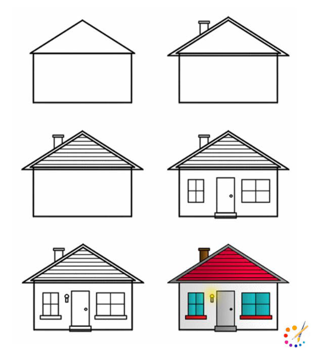 How to draw a house