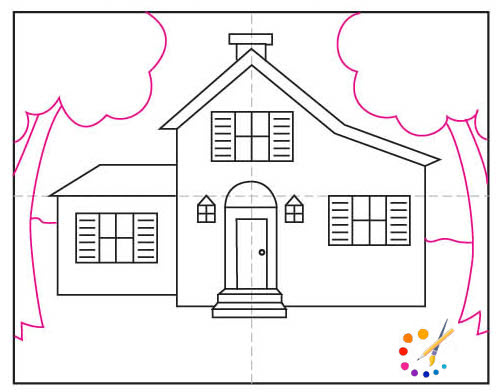 How to draw a house