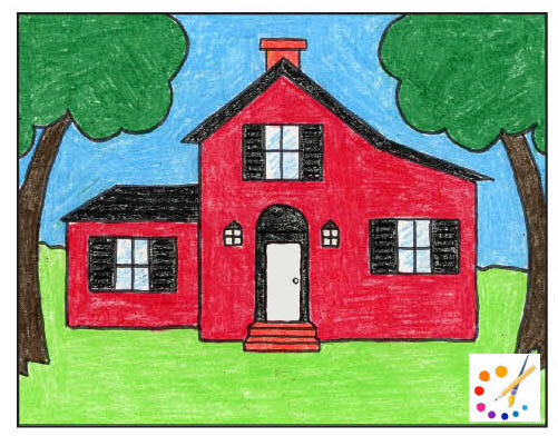 How to draw a house