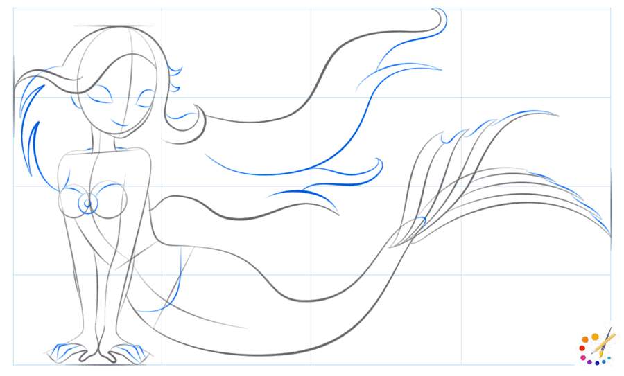 How to draw mermaid