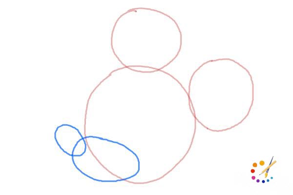 How to draw mickey mouse