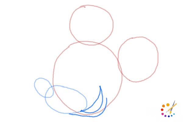 How to draw mickey mouse