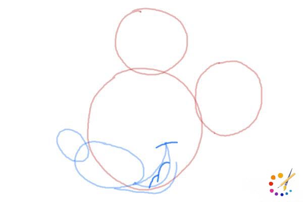 How to draw mickey mouse