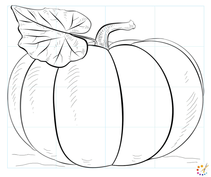 How to draw a pumpkin