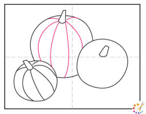 How to draw a pumpkin