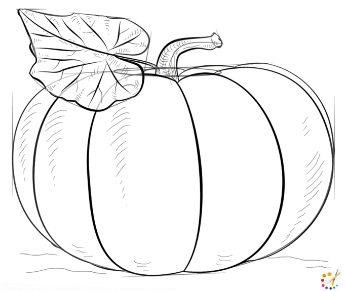 How to draw a pumpkin