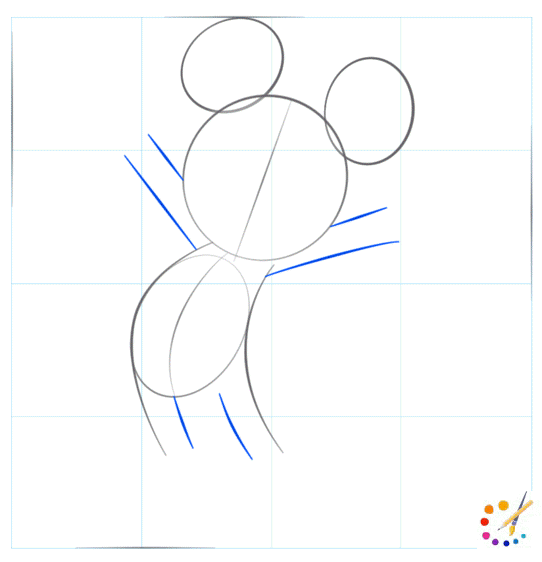 How to draw mickey mouse