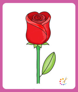 How to draw a rose