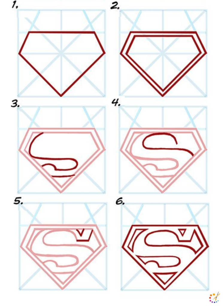 How to draw a superman