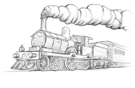 How to draw a train