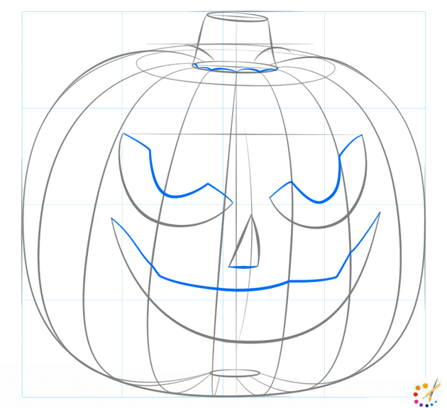 How to draw a pumpkin