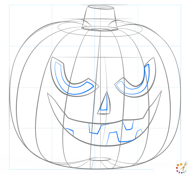 How to draw a pumpkin