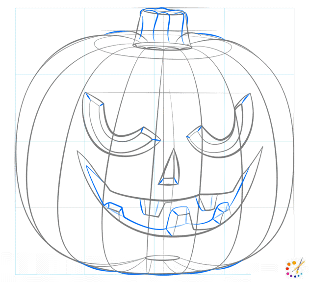 How to draw a pumpkin