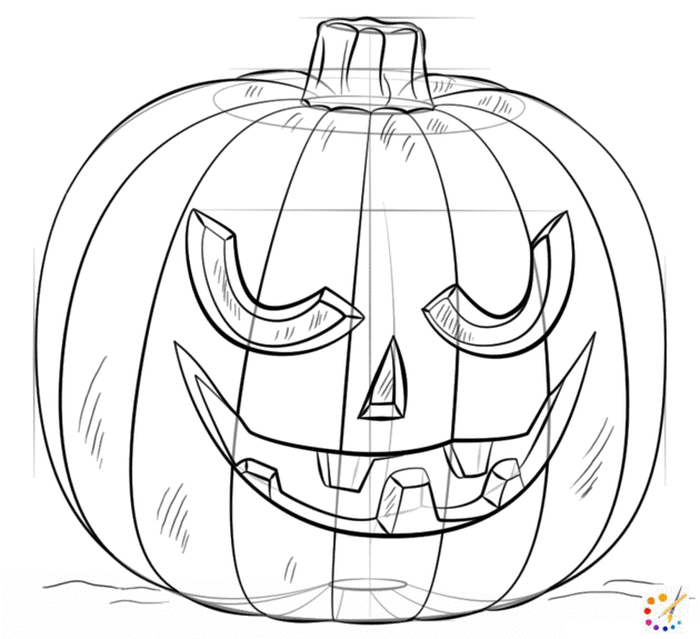 How to draw a pumpkin