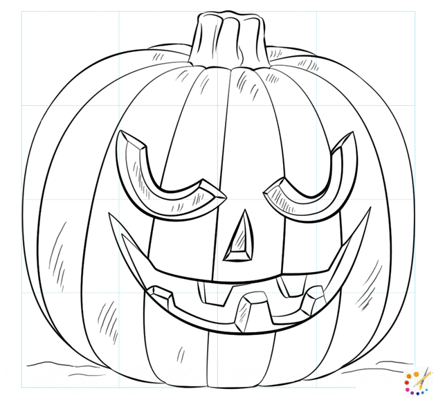 How to draw a pumpkin