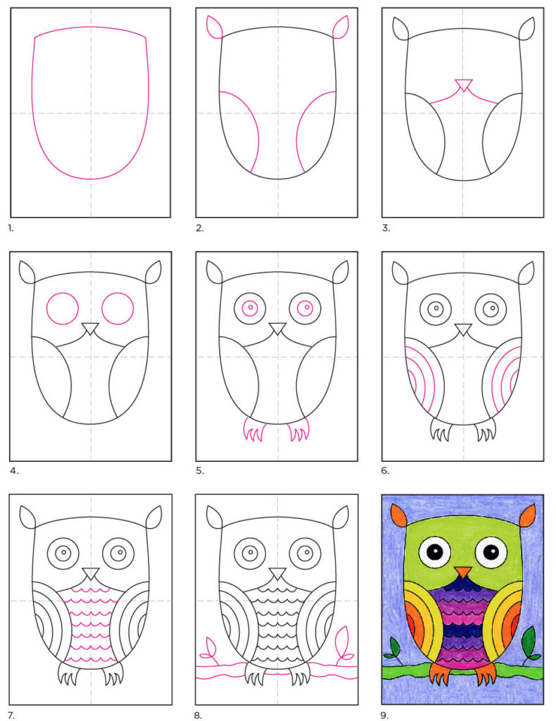 How to draw an owl