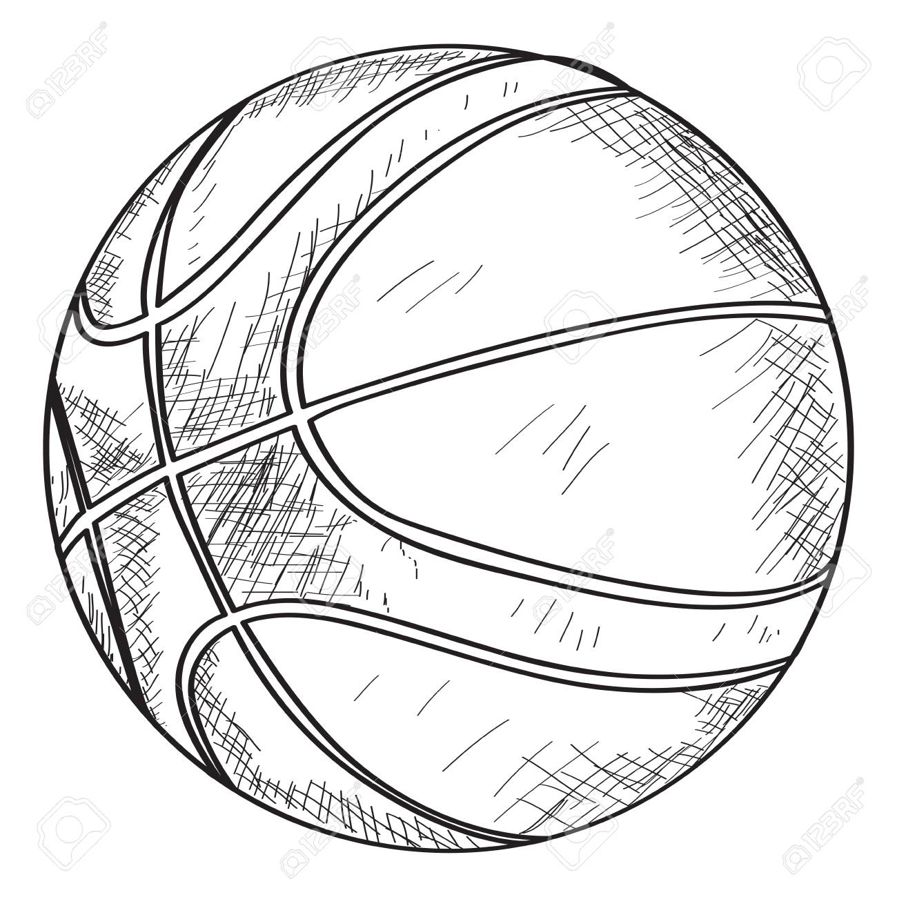 How to Draw Basketball Step By Step - For Kids & Beginners