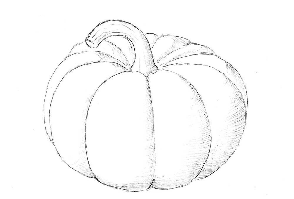 how to draw a pumpkin